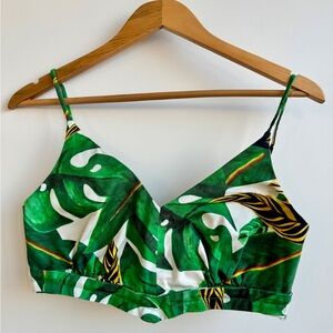 FARM Rio Crop Top Tropica Eaves print